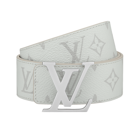 LV Monogram Initials Belt - White & Silver Edition