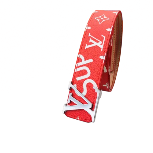 Supreme x Louis Vuitton Monogram Belt with Gold, Silver, Black LV Buckle